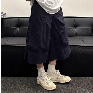 W9737-P40 网图现货 日系简约工装短裤夏街头中裤户外宽松五分裤图片