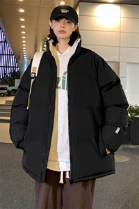 冬上新学生加棉加厚棉服潮中性风纯色立领棉衣外套男女 8801-P65图片