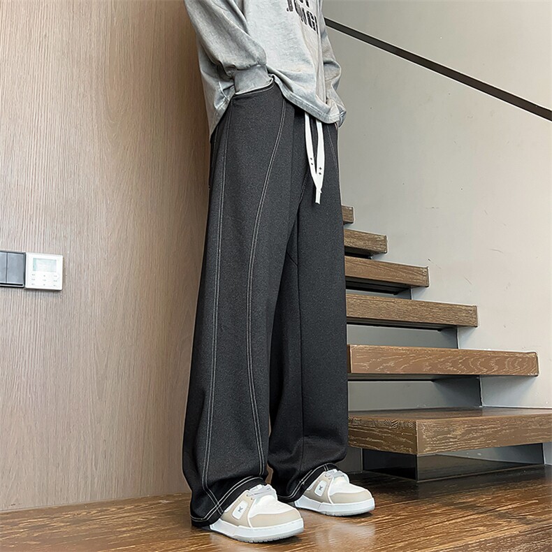 K2550-P452025秋季新款大码针织牛仔裤阔腿休闲裤控79,男装牛仔裤,星座109