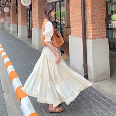 法式马甲流苏连衣裙两件套女2025夏季新款温柔风绝美别致长裙套装，女装连衣裙，浙宝305