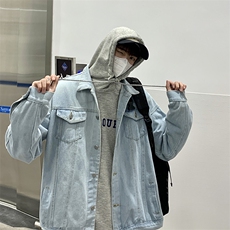 牛仔夹克男2023新款帅气宽松潮牌学生外套韩版春季上衣JK459-p65，男装夹克，星座1008