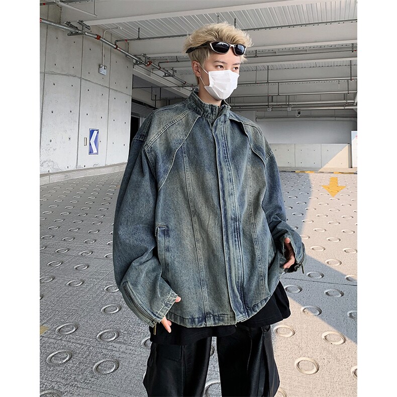 美式高街牛仔外套男士韩版潮流痞子帅气2024秋冬ins夹克W5973-P75,男装夹克,星座412-3