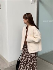 现货冬季皮毛一体外套简单温柔百搭，其它，Y-AN SHANG