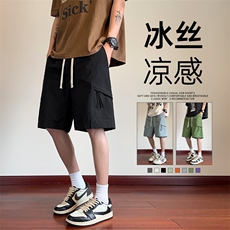 抖音品质休闲中裤男夏五分裤宽松直筒短裤A146-GY252特p22量大优，男装牛仔裤，HDA146