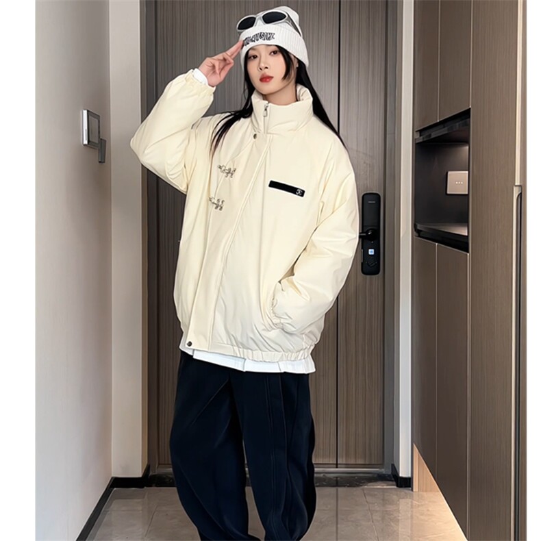 新中式棉衣外套男冬季加厚设计感金属扣立领棉服潮牌痞帅情侣上衣,男装棉衣,电商A028