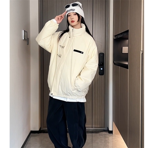 新中式棉衣外套男冬季加厚设计感金属扣立领棉服潮牌痞帅情侣上衣图片