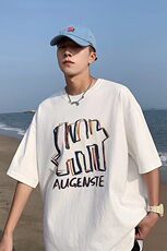 大码新款印花纯棉短袖男夏季美式t恤港风宽松百搭半截袖TX317-P25，男装T恤，星座505-3