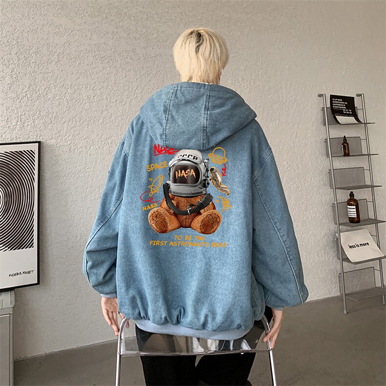 控价158牛仔棉衣男大码加绒羊羔绒牛仔棉服男棉袄NM53281-P140,男装棉衣,电商A040