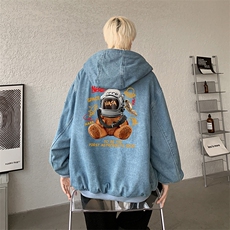 控价158牛仔棉衣男大码加绒羊羔绒牛仔棉服男棉袄NM53281-P140，男装棉衣，电商A040