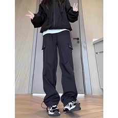 美式高街休闲裤男款春秋季潮牌痞帅宽松直筒工装运动裤子XXK20，男装工装外套，星座208-5