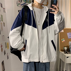 1港风冲锋衣休闲情侣大码中性男士日系外套宽松工装7108P50控88，男装夹克，星座226-2