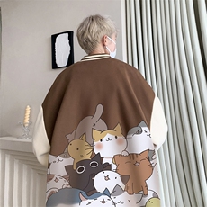 摇粒绒棒球服男大码开衫卫衣男夹克BF86162-P65，男装夹克，电商A040