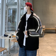 A680-P62春秋麂皮绒棒球服外套男美式复古潮流冲锋衣情侣装夹克，男装夹克，星座512-6