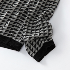 韩版时尚格子图案羊毛打底衫简约百搭显瘦长袖针织衫，女装针织衫/毛衣，丹芙娇羊绒