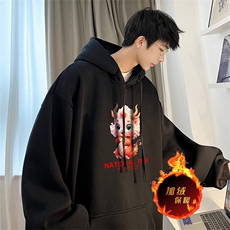 龙年卫衣冬季美式加绒加厚卫衣外套DL1736常规特P35加绒特40，男装卫衣，电商A486