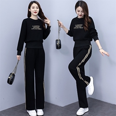 运动休闲女秋季2023新款高级感早秋时尚洋气卫衣阔腿裤，女装运动套装，凯瑟曼
