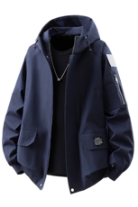 可二开发光贴片连帽工装冲锋衣大码M-5XL夹克男JK78076P85控128，男装夹克，星座227-7