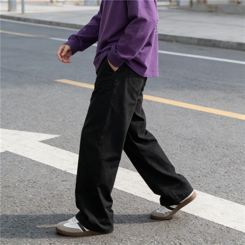 美式cleanfit杏色直筒牛仔裤男高街宽松百搭显瘦长裤潮YZ31-P45,男装牛仔裤,星座509