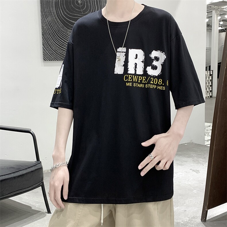 夏季t恤男潮流时尚港风t恤A210-A8328-P28，男装T恤，星座210-3