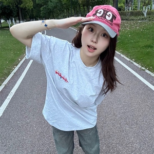 万针全刺绣工艺抖音得物高品质260克重磅纯棉双纱美式高街短袖T恤图片