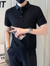 店主风社会小伙男高级感翻领POLO衫男保罗衫301A-1/PL114/P53，男装Polo衫，星座301A-1