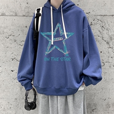 纯棉连帽卫衣男大码运动帽衫宽松薄WY2340-P35加绒款-P40，男装卫衣，电商A040