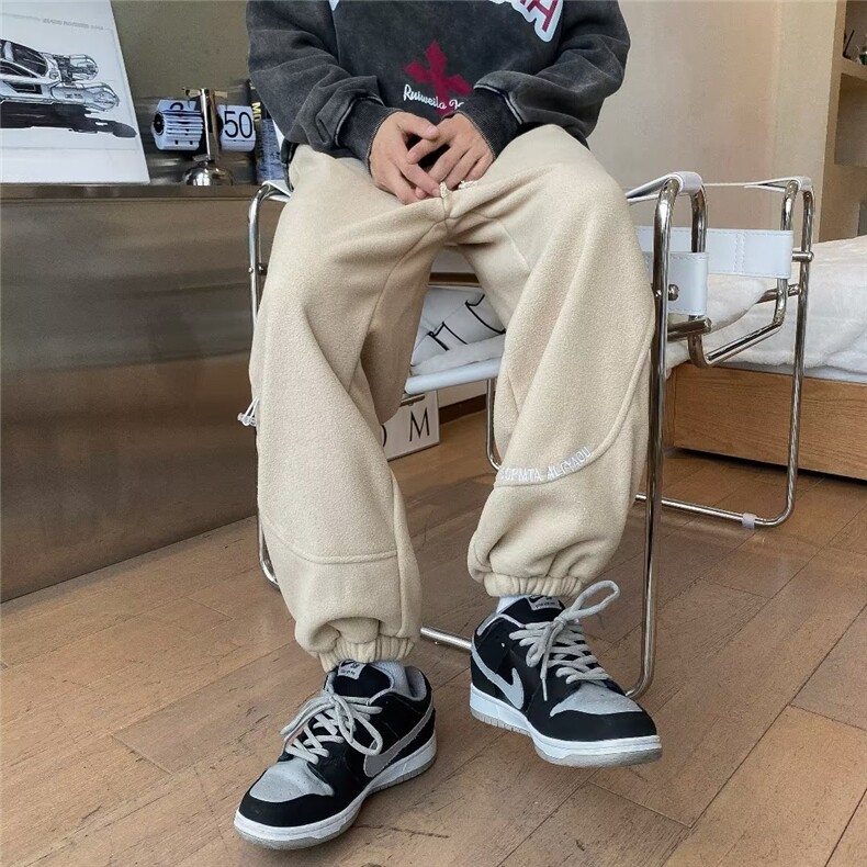218-1-P40-K2997冬季款加绒休闲百搭羊羔绒宽松裤,男装休闲裤,四季星座218-1