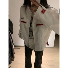 【有货】美式复古机车皮衣外套男高级感立领夹克W195LL-特P72，男装夹克，星座1007（原301D）