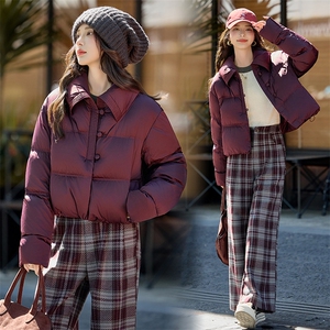 水衣源2767款时尚纯色短款洋气加厚保暖羽绒服女冬季潮品