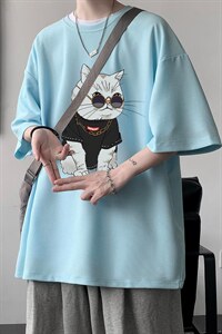 HT73044-P22 华夫格t恤男短袖男大码五分袖 大皂风图片