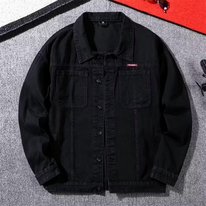 新款男士牛仔外套潮流美式帅气春秋季夹克韩版宽松上衣服JK8033图片