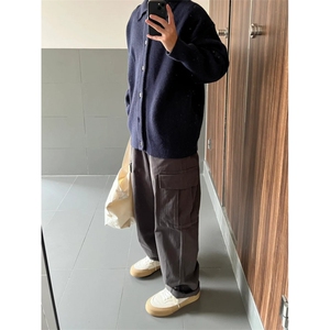 【有货】MY0339ZZ-特73 秋冬季加厚针织开衫外套男士慵懒翻领毛衣图片