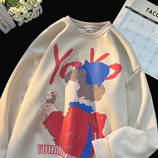 抖音供货、重磅加绒加厚卫衣秋圆领宽松D223A-DY-WY2202-P48，男装卫衣，电商019-1