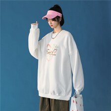 中性港风秋新款潮流印花圆领卫衣宽松外套WY520P38,女装短外套,电商D325