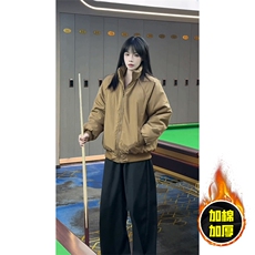 现货美式高街休闲棉衣夹克三防立领纯色户外工装加厚棉服外套，男装夹克，电商A486