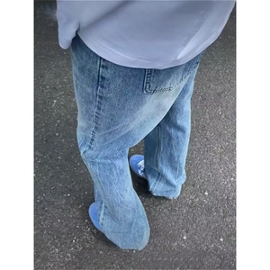 1506-1/KZ1071/P55闪电纹蓝牛夏季牛仔裤高街潮流痞帅百搭长裤男图片