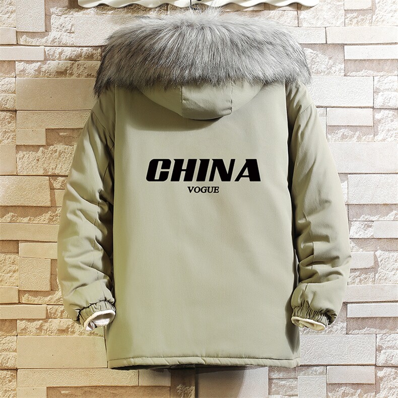 MM48001-P130冬季大毛领棉衣男士大码加厚棉袄男棉服砖墙,男装棉衣,电商A040A