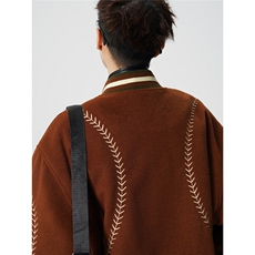 美式旗帜字母刺绣大码S-2XL夹棉聚酯纤维棒球棉衣男78156P148，男装棉衣，星座227-7