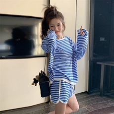 【2025春款现货】运动帅气时髦减龄条纹时尚套装088-2325p135k198，女装套装/套裙，2C088