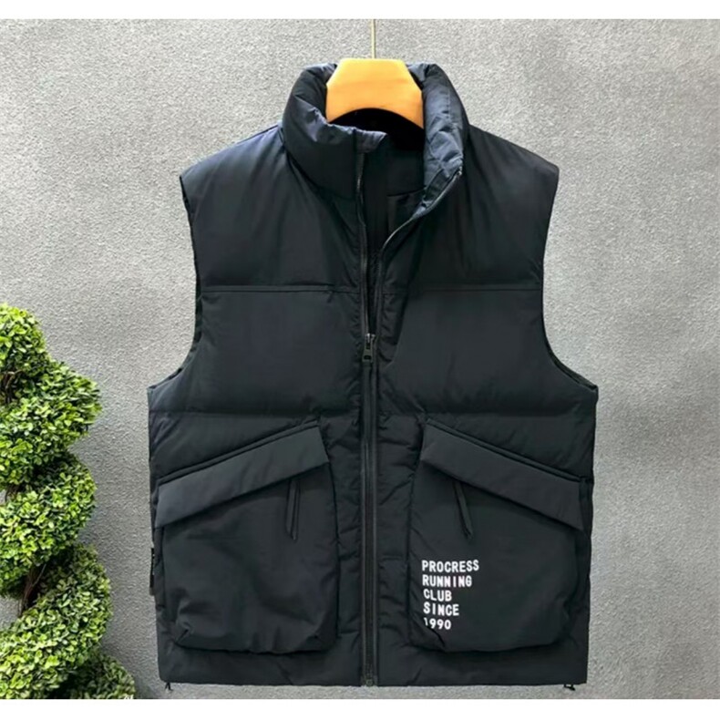 秋冬季新款立体口袋纯色印花拉链棉马甲坎肩休闲313B-0829-P60,男装背心/马甲,星座313B