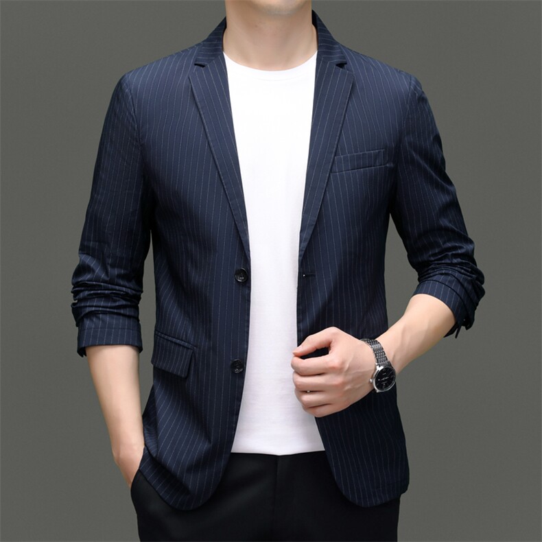 秋季新款西装男西服简约外套西服商务休闲小西装单西图片