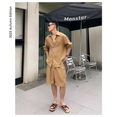 网图慎用夏季休闲衬衫松弛感老钱风慵懒简约长袖衬衫CS5991P45，男装衬衫，电商A128