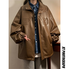 2026中性风鳄鱼纹钢印图案设计大码M-5XL潮流休闲夹克JK77749P95，男装夹克，星座227-7