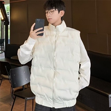 秋冬季羽绒棉服马甲男2025新款潮流外穿纯色坎肩立领工装，男装棉衣，星座506A