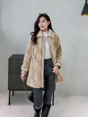 【冬季新款】貂绒贵妃貂皮毛一体长款，其它，笑思源