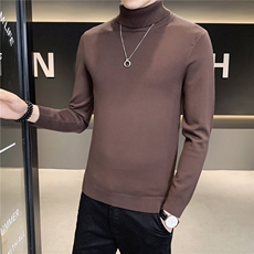 高领毛衣男冬季休闲青年男士两翻高领内搭长袖打底针织衫M603-p35，男装针织衫/毛衣，电商D303