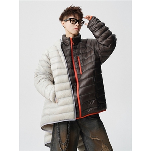 印花轻便90绒白鸭绒M-5XL大码：锦纶羽绒服男78187P238控328图片