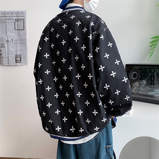 棒球服女春秋宽松小众设计高级感开衫外套潮JK034-75，男装夹克，星座308B-1