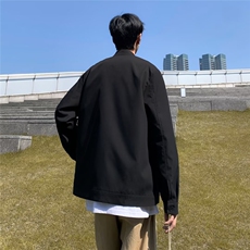 黑色夹克外套男秋季小立领上衣外套潮牌男1001-1-W305-P53，男装夹克，星座1001-1