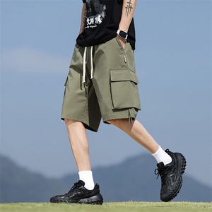 夏季薄款透气速干短裤男士潮牌工装休闲裤五分裤Q29121-特P28图片